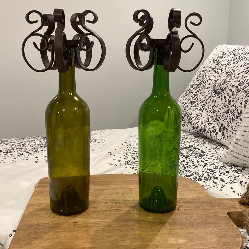 Wine bottle Candle holders